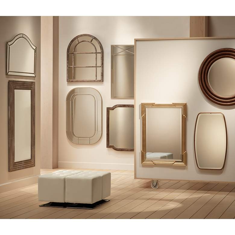 Image 1 Uttermost Canillo Gold 21" x 36" Floating Wall Mirror in scene