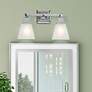 1_Mission 9 1/2" High Polished Chrome 2-Light Wall Sconce in scene