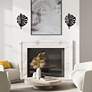 Thumbnail1 of Aruba 16 3/4" High Natural Black Metal Wall Sconce in scene