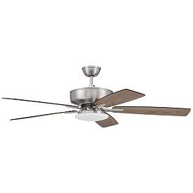 Image1 of 112" Craftmade Pro Plus Nickel and Walnut LED Wall Control Ceiling Fan