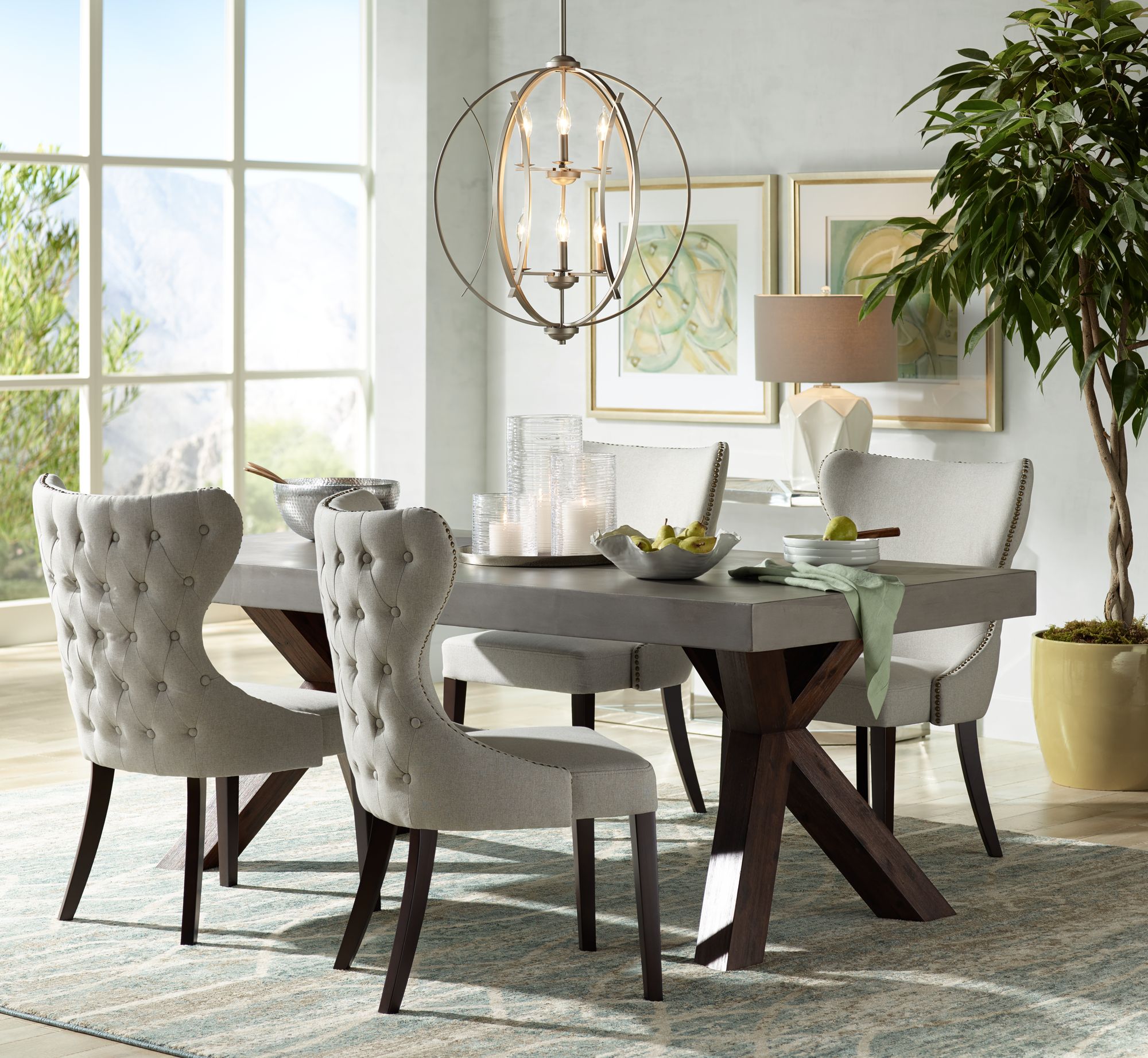 ariana dining chair light grey