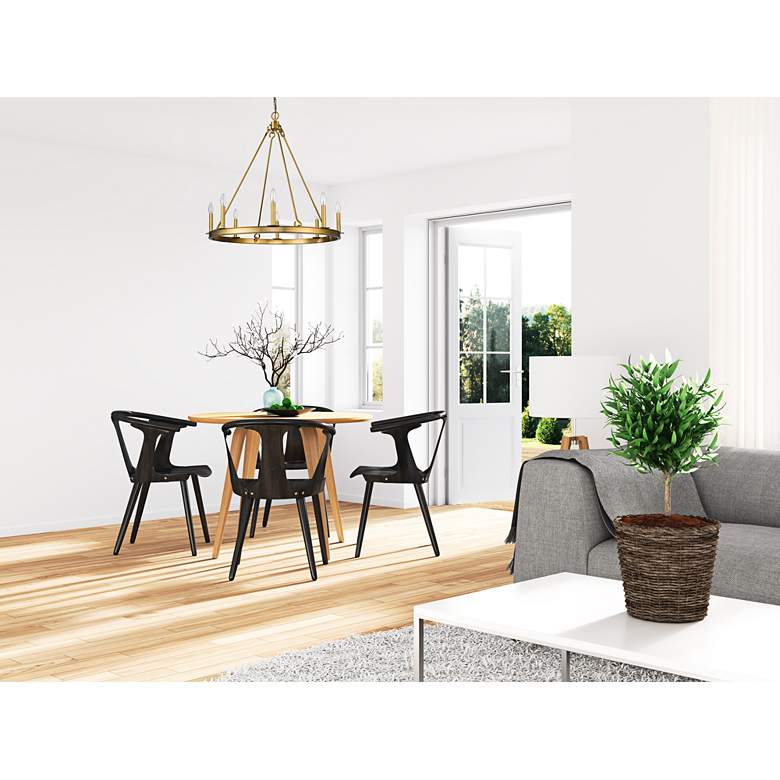 Image 1 Barclay 33" Wide Olde Brass 8-Light Chandelier in scene
