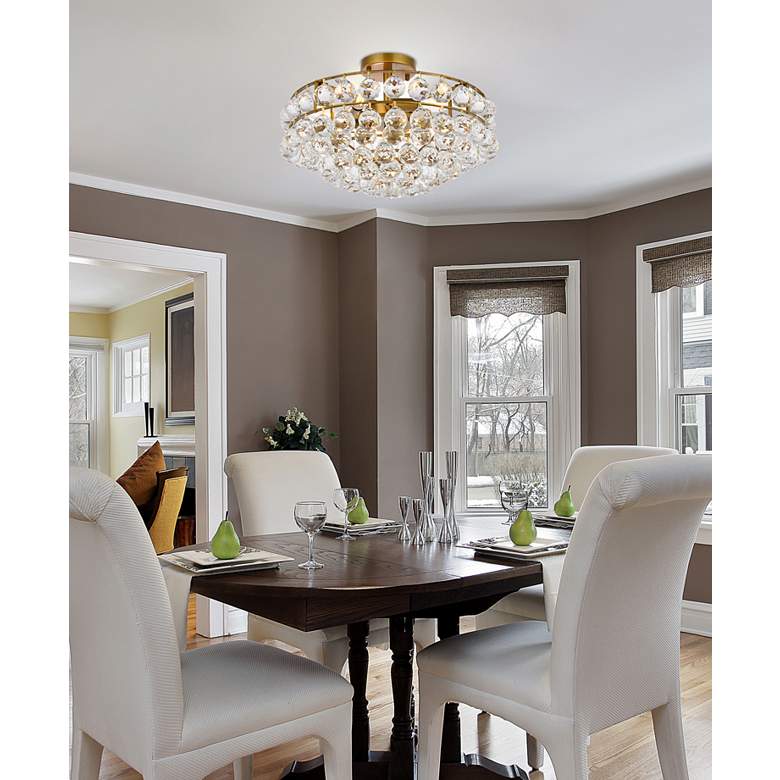 Image 1 Savannah 18" Flush Mount In Brass in scene