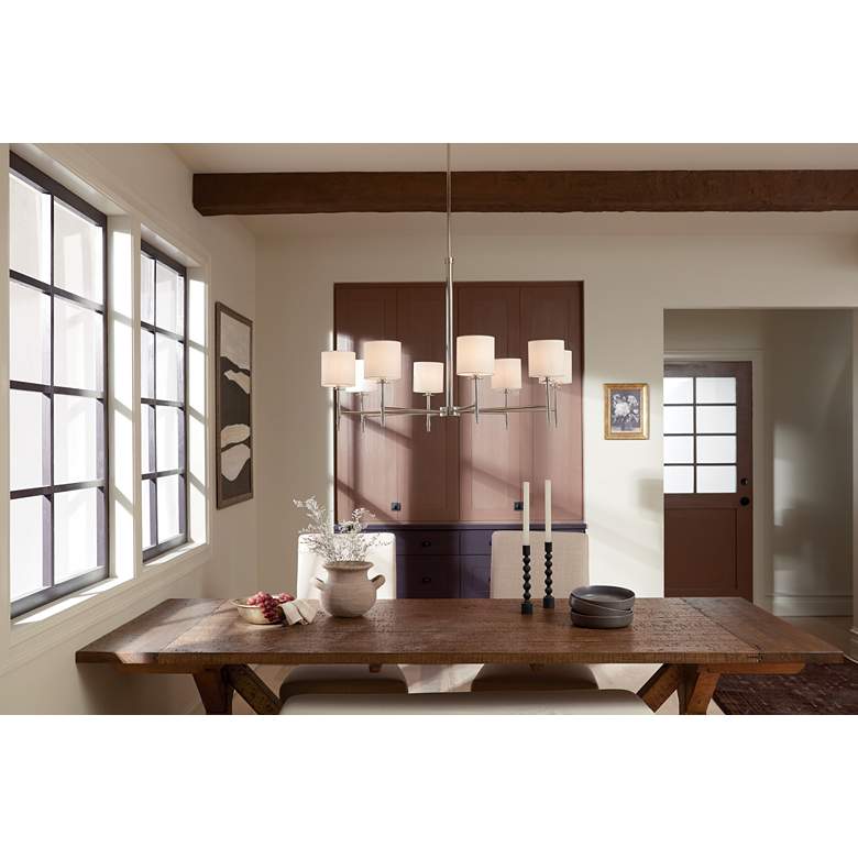 Image 1 Kichler Ali 38 3/4" Wide Polished Nickel 8-Light Chandelier in scene