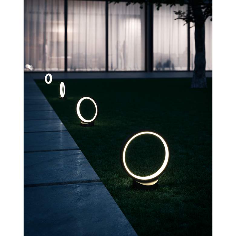 Image 1 Parc 16 1/2" High Black Aluminum LED Outdoor Path Light in scene