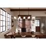 Thumbnail1 of Kichler Ali 56 1/2" Wide Black 10-Light Linear Chandelier in scene