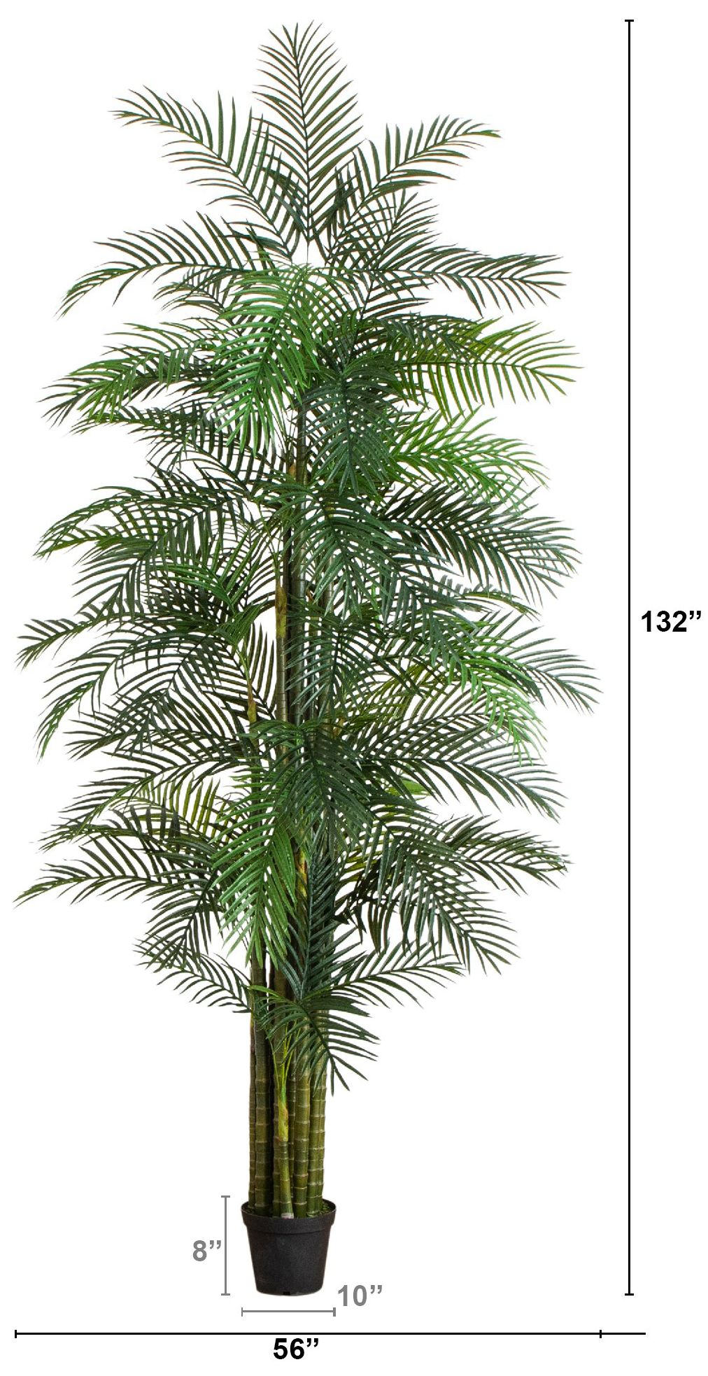 Image 3 11ft. UV Resistant Artificial Areca Palm Tree (Indoor/Outdoor) more views