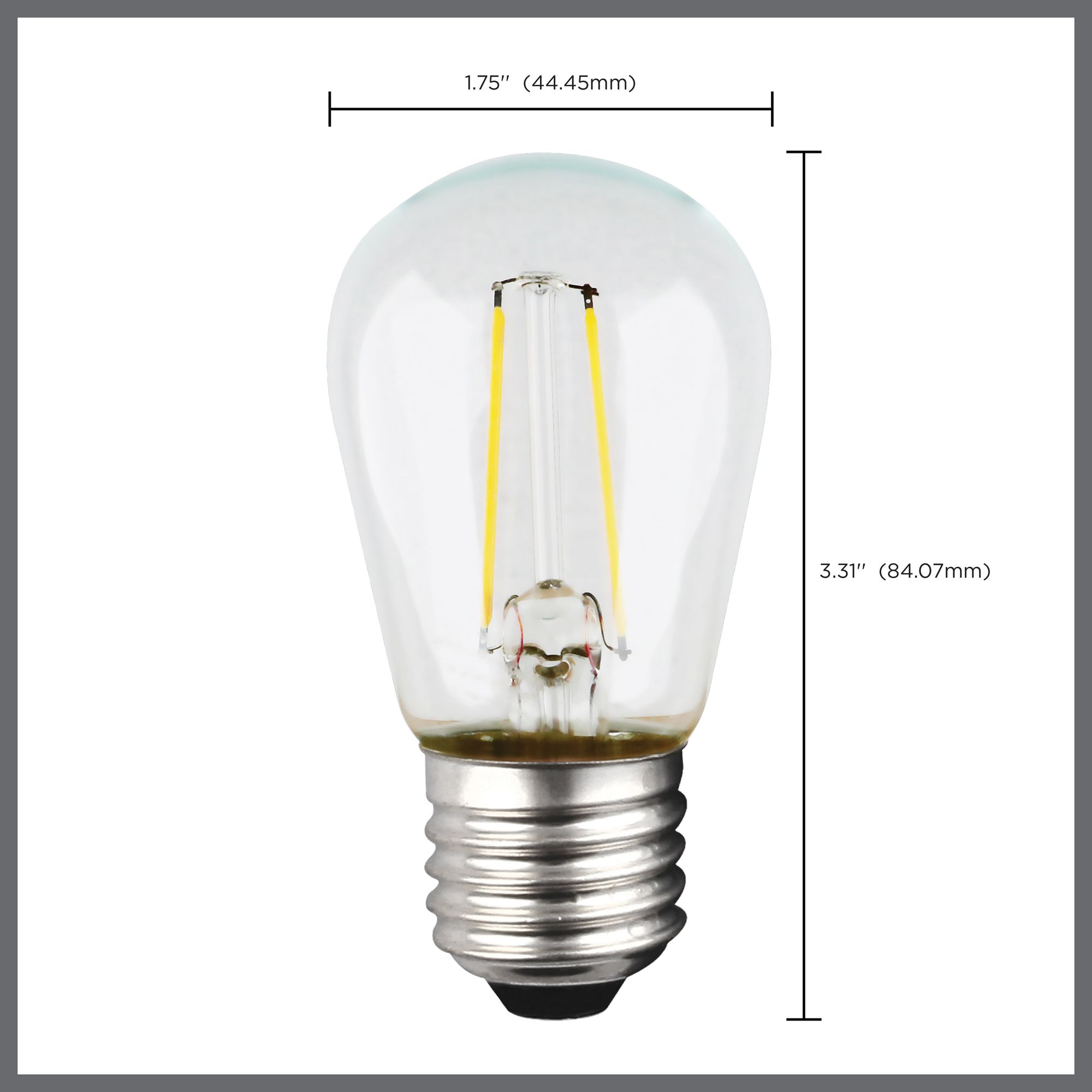 11W Equivalent Satco Clear 1W LED Non-Dimmable Standard Bulb in scene