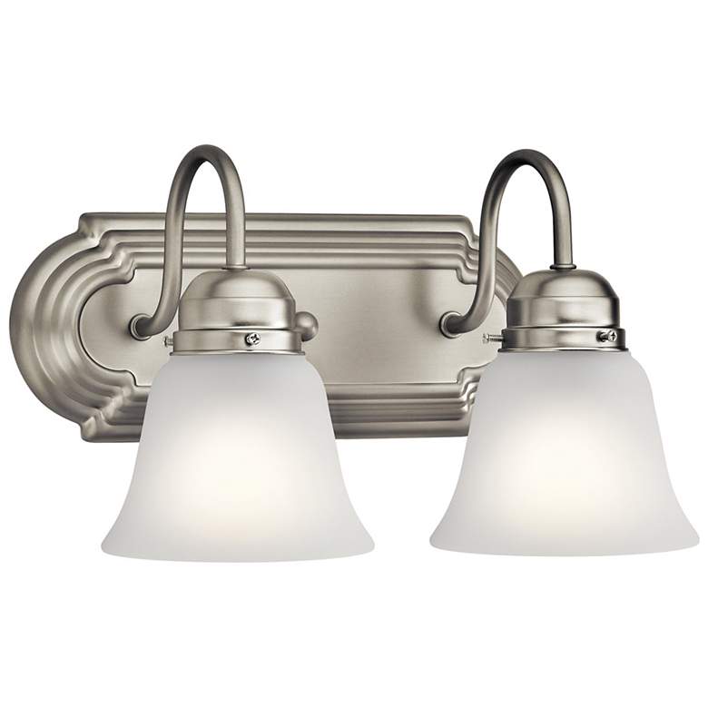 Image 1 12.25-in 2-Light Brushed Nickel Traditional Vanity Light