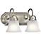 12.25-in 2-Light Brushed Nickel Traditional Vanity Light