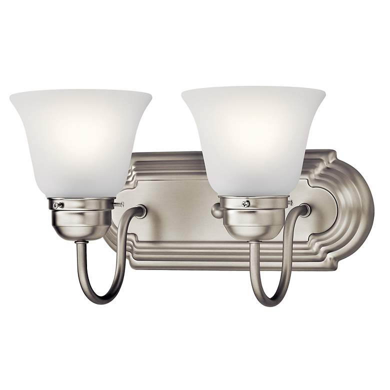 Image 2 12.25-in 2-Light Brushed Nickel Traditional Vanity Light more views