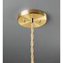 3_12.25"W Carbon Frame Antique Brass Large Globe Twisted Cord LED Pendan more views