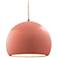 12.25"W Gloss Blush Frame Nickel Large Globe Beige Twisted Cord LED Pe