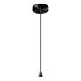 Thumbnail2 of 12.25"W Sky Blue Frame Matte Black Large Globe Black Cord LED Pendant more views