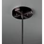Thumbnail3 of 12.25"W Sky Blue Frame Matte Black Large Globe Black Cord LED Pendant more views