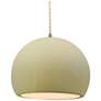 1_12.25"W Vanilla Gloss Frame Nickel Large Globe Beige Twisted Cord Pend