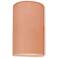 12.5" Ceramic Cylinder ADA Blush LED Outdoor Sconce