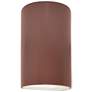 12.5" Ceramic Cylinder ADA Clay LED Outdoor Sconce