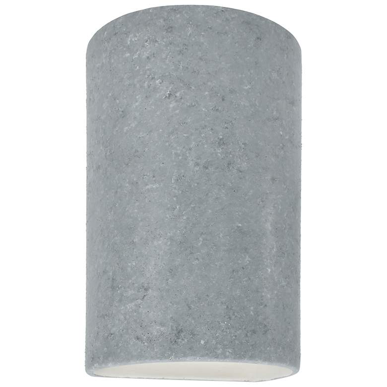 Image 1 12.5 inch Ceramic Cylinder ADA Concrete LED Outdoor Sconce