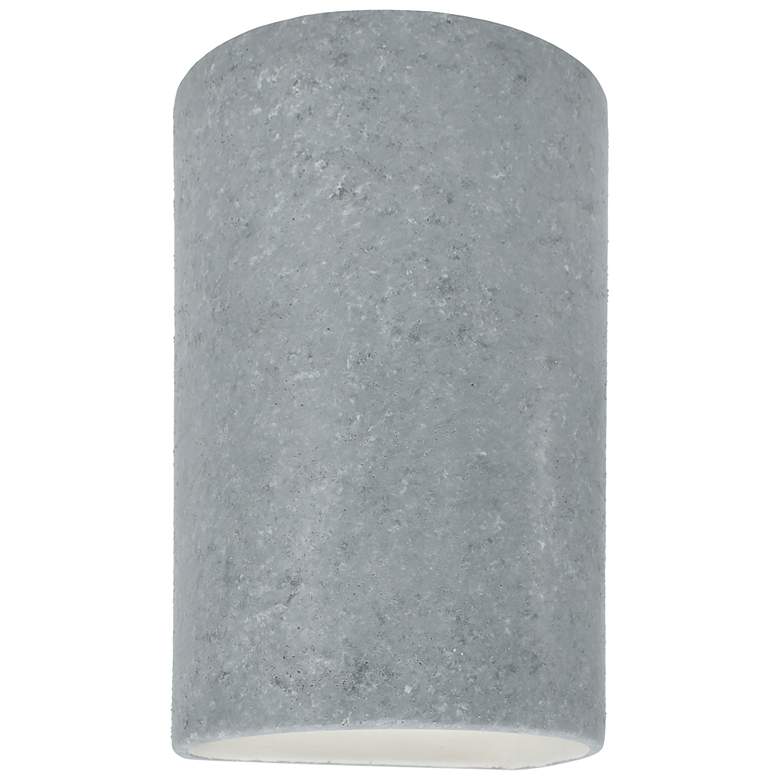 Image 1 12.5" Ceramic Cylinder ADA Concrete LED Outdoor Sconce