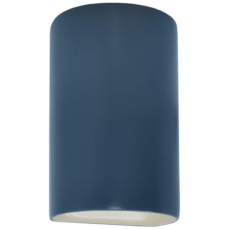 Image 1 12.5" Ceramic Cylinder ADA Midnight LED Outdoor Sconce