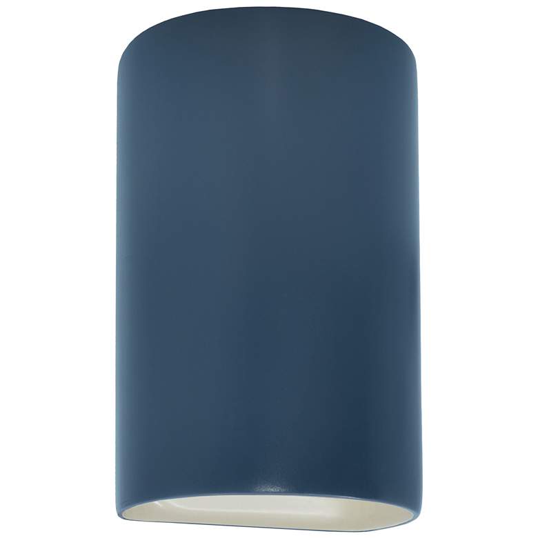 Image 1 12.5 inch Ceramic Cylinder ADA Midnight LED Outdoor Sconce