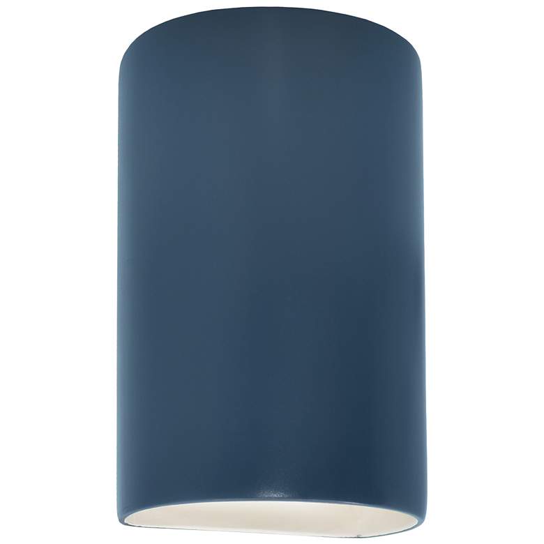 Image 1 12.5" Ceramic Cylinder ADA Midnight LED Outdoor Sconce