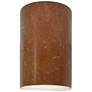 12.5" Ceramic Cylinder ADA Rust Patina LED Outdoor Sconce