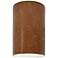 12.5" Ceramic Cylinder ADA Rust Patina LED Outdoor Sconce