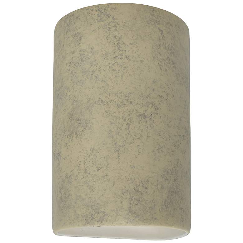 Image 1 12.5 inch Ceramic Cylinder ADA Sand LED Outdoor Sconce