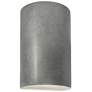 12.5" Ceramic Cylinder ADA Silver LED Outdoor Sconce