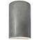 12.5" Ceramic Cylinder ADA Silver LED Outdoor Sconce