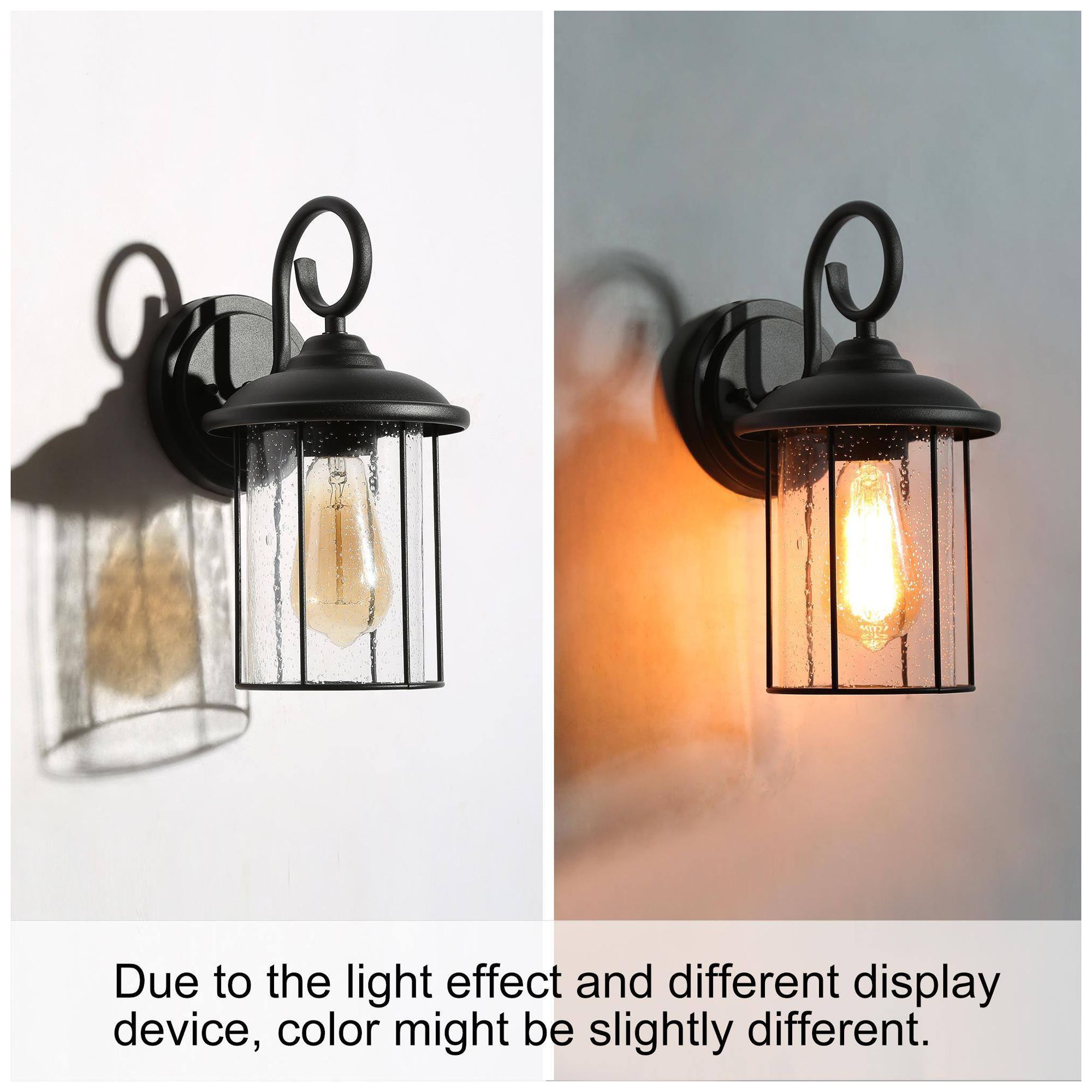 Image 2 12.6" High Textured Black Cylinder Metal Outdoor Wall Light more views