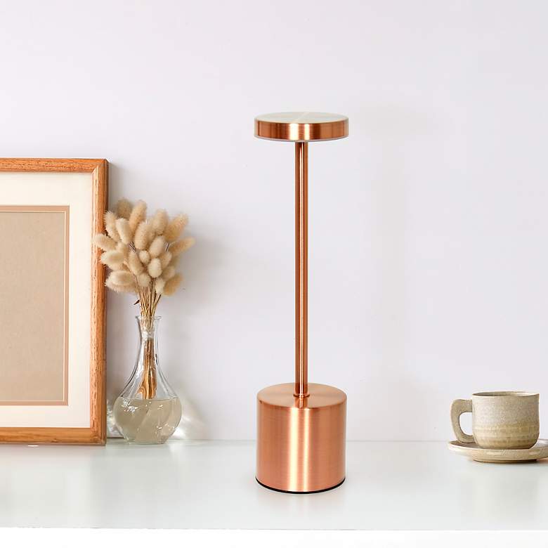 Image 5 12.75" Mushroom Dimming & Rechargeable Cordless Touch Sensor Lamp, more views