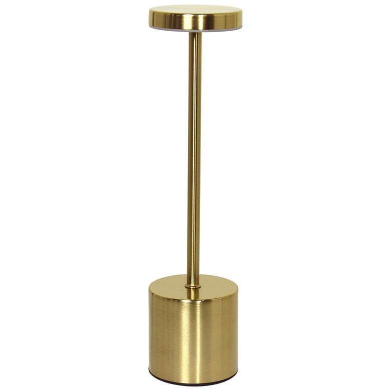 Image 1 12.75" Mushroom Dimming & Rechargeable Cordless Touch Sensor Lamp,