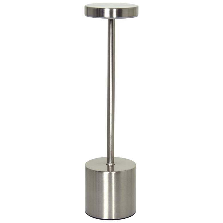 Image 1 12.75" Mushroom Dimming & Rechargeable Cordless Touch Sensor Lamp,