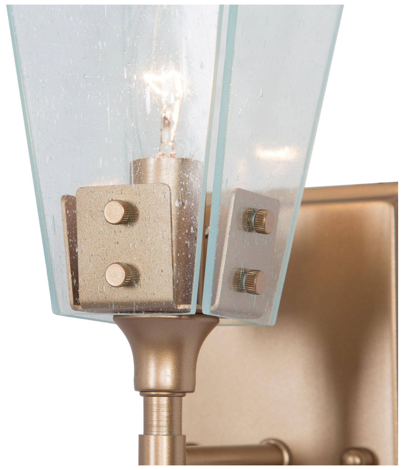 Image 3 12 1/2" High 1-Light Gold Glass Armed Wall Sconce more views