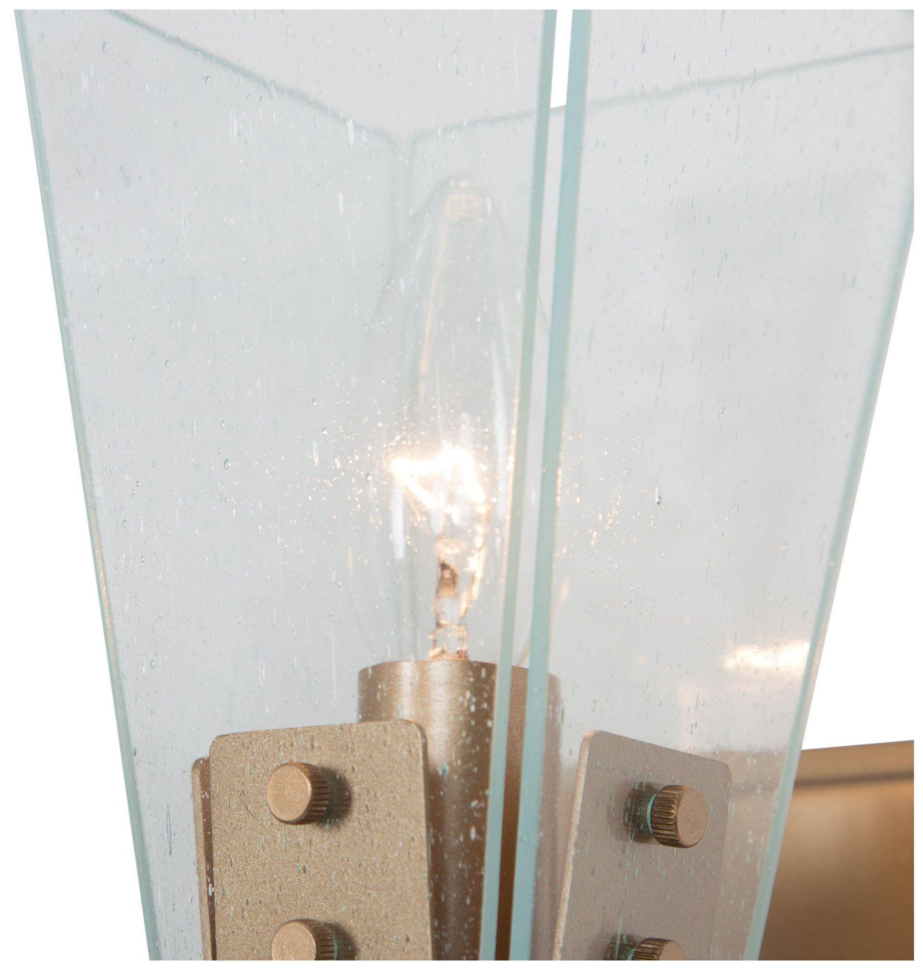 Image 4 12 1/2" High 1-Light Gold Glass Armed Wall Sconce more views