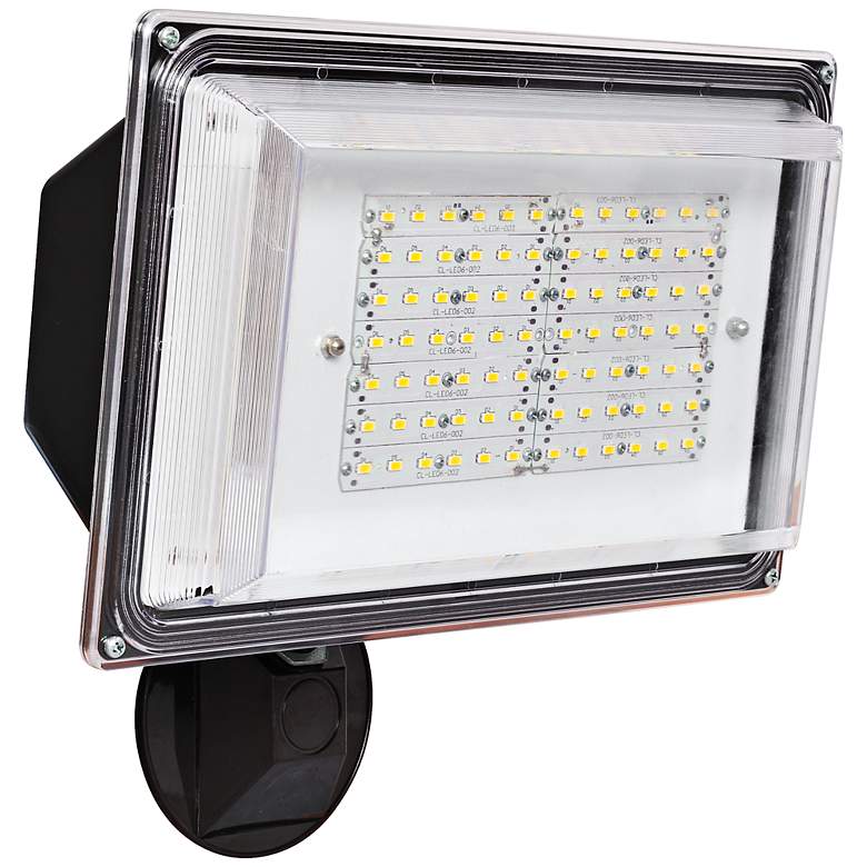 Image 2 12 1/4" High Dusk-to-Dawn Bronze 42 Watt Outdoor LED Floodlight