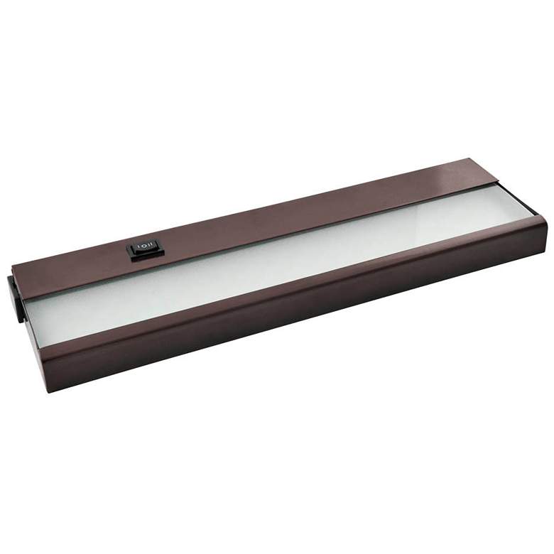 Image 1 12-in Hardwired/Plug-in Under Cabinet LED Light Bar Bronze
