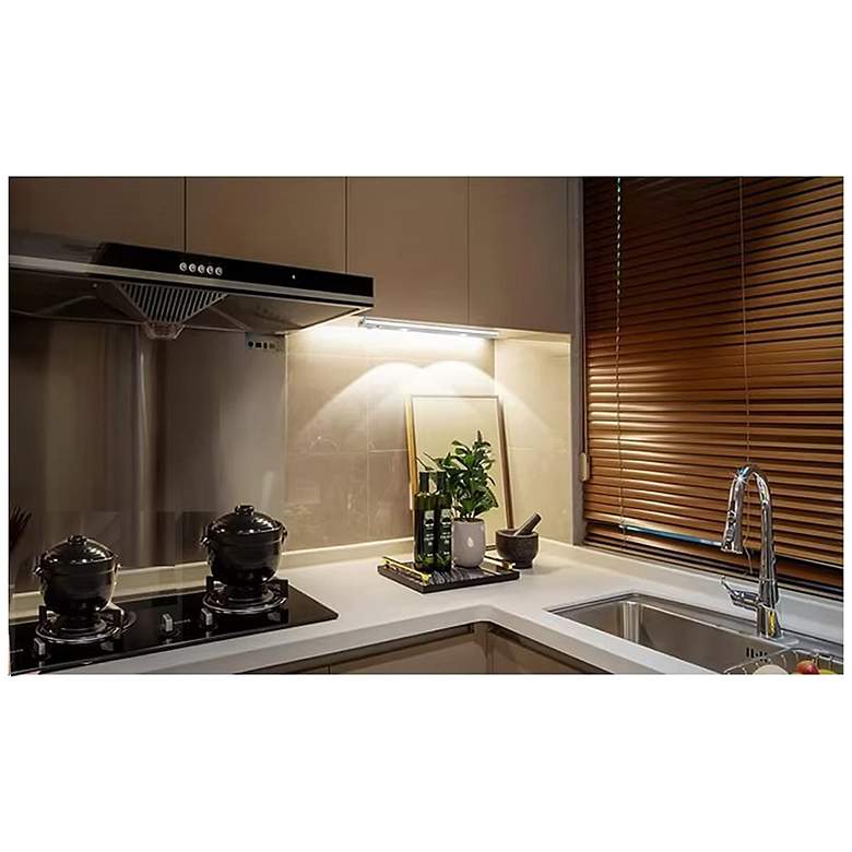 Image 3 12-in Hardwired/Plug-in Under Cabinet LED Light Bar Bronze more views