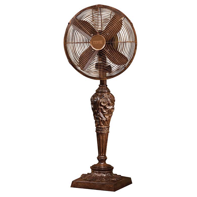 Image 1 12 inch  Cantalonia High Brown Tabletop Fan