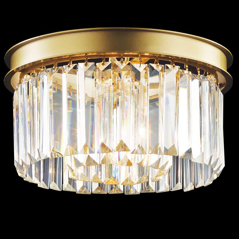 Image 1 12" Europa Collection Flush Mount Satin Gold