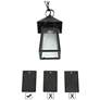 3_12" High 1-Light Black Seeded Glass Outdoor Pendant Light more views