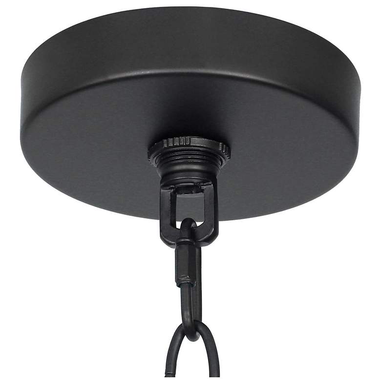 Image 6 12" High 1-Light Black Seeded Glass Outdoor Pendant Light more views