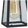 7_12" High 1-Light Black Seeded Glass Outdoor Pendant Light more views