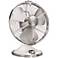 12" Hunter Rockefeller Pearl White Finish Desk Fan
