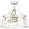 12" Quiozel Barlow Nickel Fandelier LED Damp Ceiling Fan with Remote