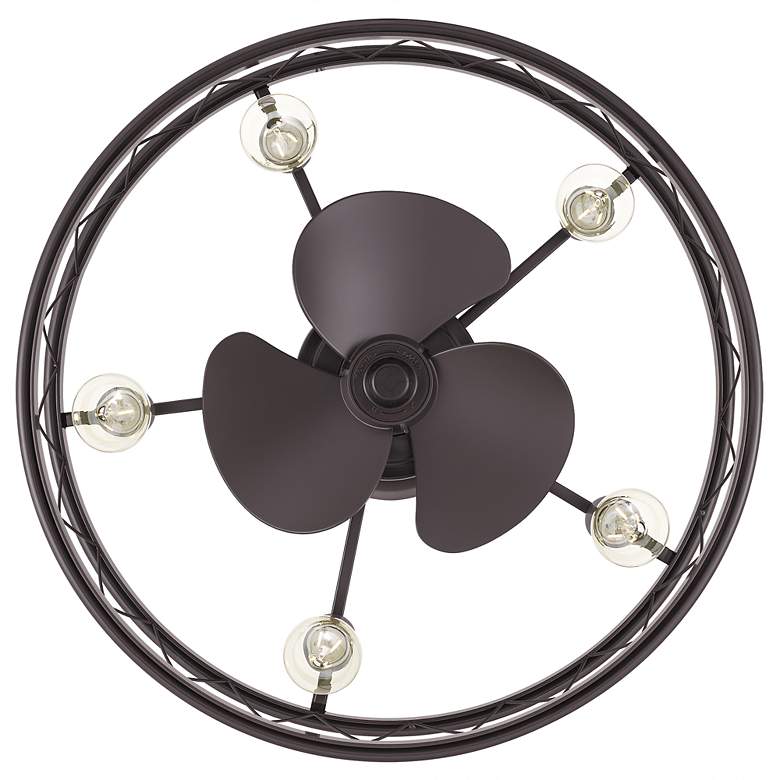Image 6 12" Quoizel Dury Palladan Bronze LED Fandelier Ceiling Fan with Remote more views
