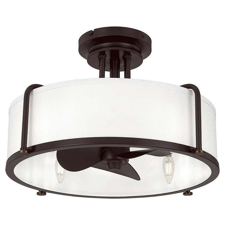 Image 4 12" Wide Quoizel Calvary Bronze Fandelier Ceiling Fan with Remote more views